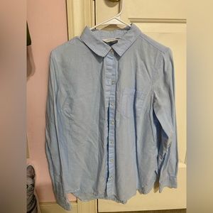 old navy blue button down top